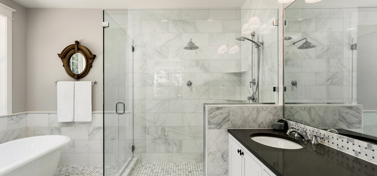 bathroom shower door installation in Escalon