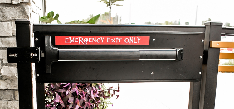 emergency push bar installation in Escalon